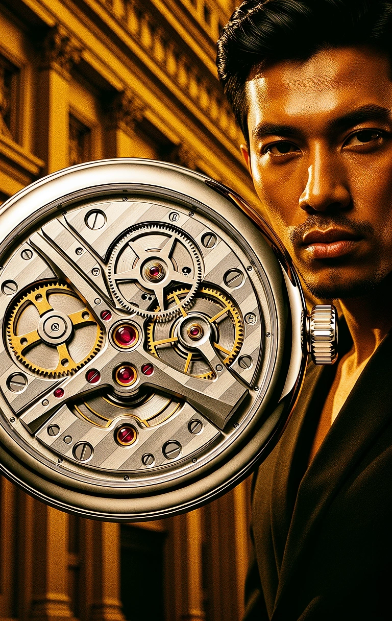 Precision watch movement detail